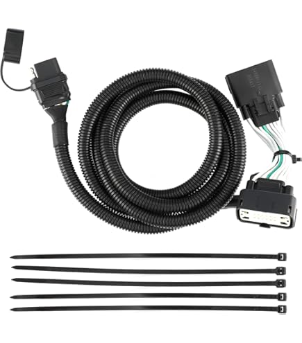 kiruakirua　0313 7-Way RV Trailer Wiring Harness w/ Mounting Bracket For 11